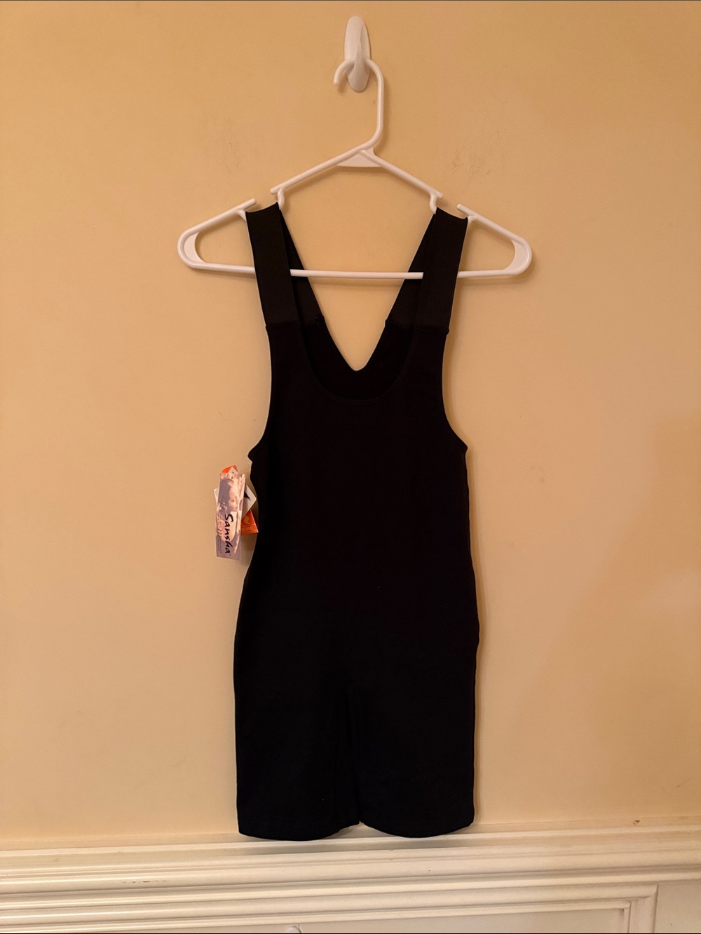NWT Sansha Black Scoop Neck Tank Dance/Activewear Romper Size 3